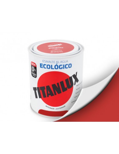 Titanlux Ecológico esmalte al agua satinado Rojo china 750ml