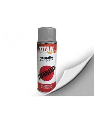 Titan Spray Esmalte Sintético Brillante Gris Perla 200ML