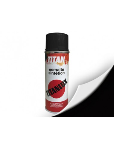 Titan Spray Esmalte Sintético Brillante Negro 200ML