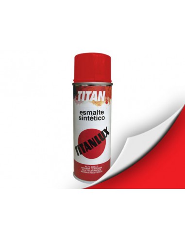 Titan Spray Esmalte Sintético Brillante Rojo Bermellón 200ML